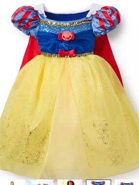 Disney Girls' Snow Princess Costume in Blue, Red & Yellow